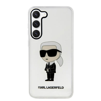 Hoes voor Samsung Galaxy S23+ S916, Karl Lagerfeld, Ikonik Karl, Transparant