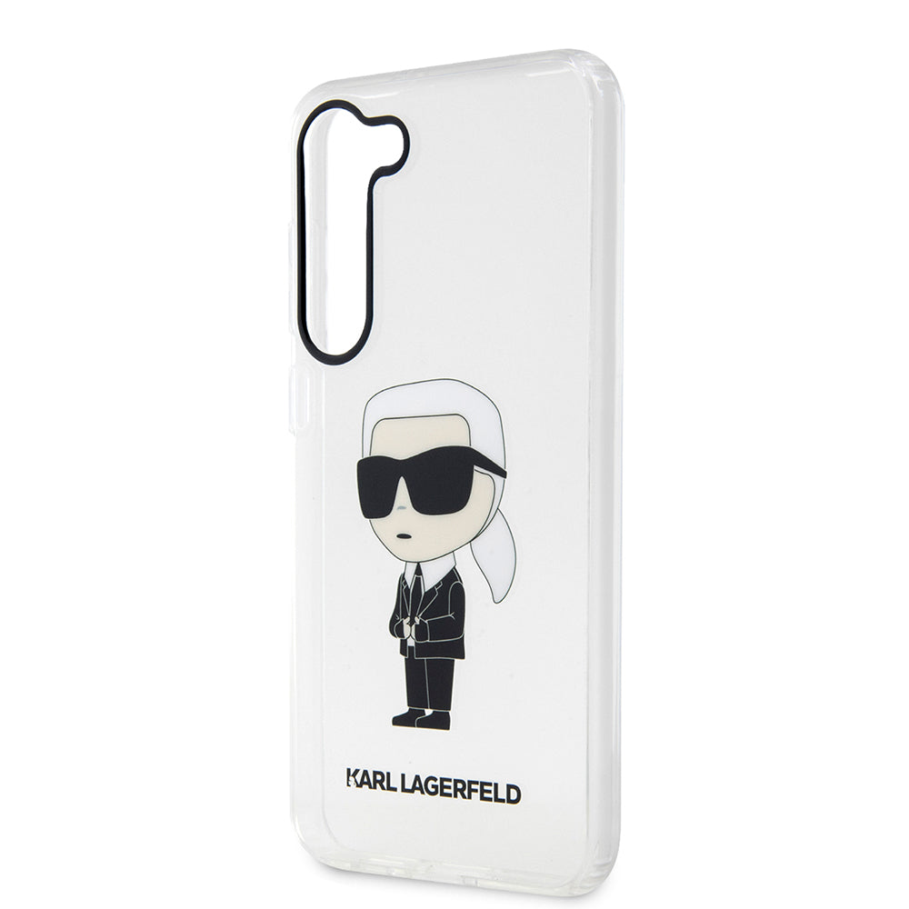 Hoes voor Samsung Galaxy S23+ S916, Karl Lagerfeld, Ikonik Karl, Transparant