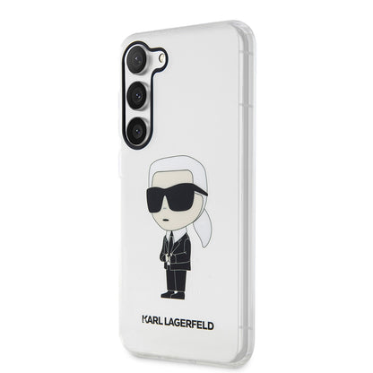 Hoes voor Samsung Galaxy S23+ S916, Karl Lagerfeld, Ikonik Karl, Transparant