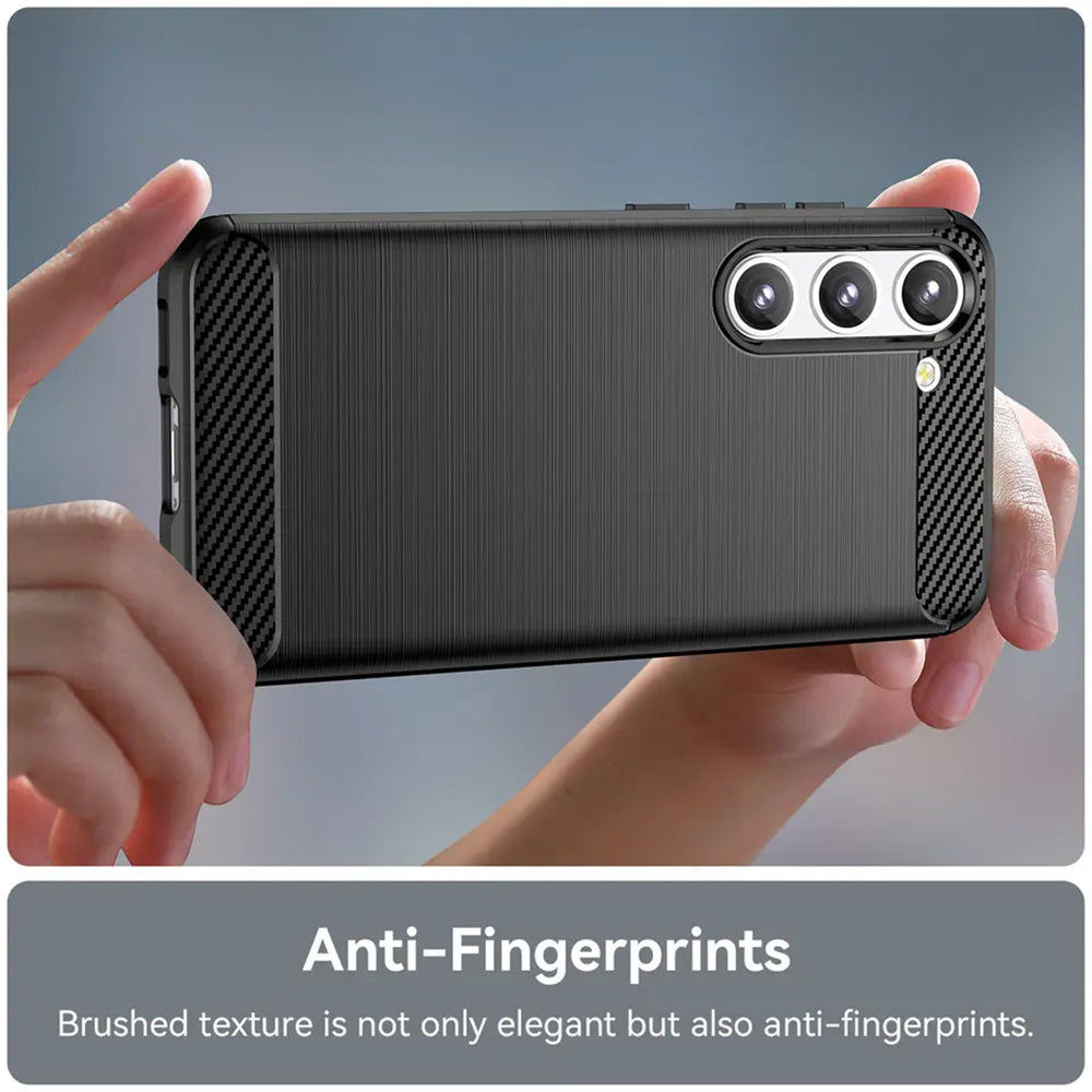 Hoes voor Samsung Galaxy S23+ S916, Techsuit, Carbon, Zwart