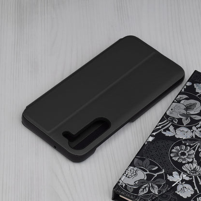 Hoes voor Samsung Galaxy S23+ S916, Techsuit, eFold, Zwart