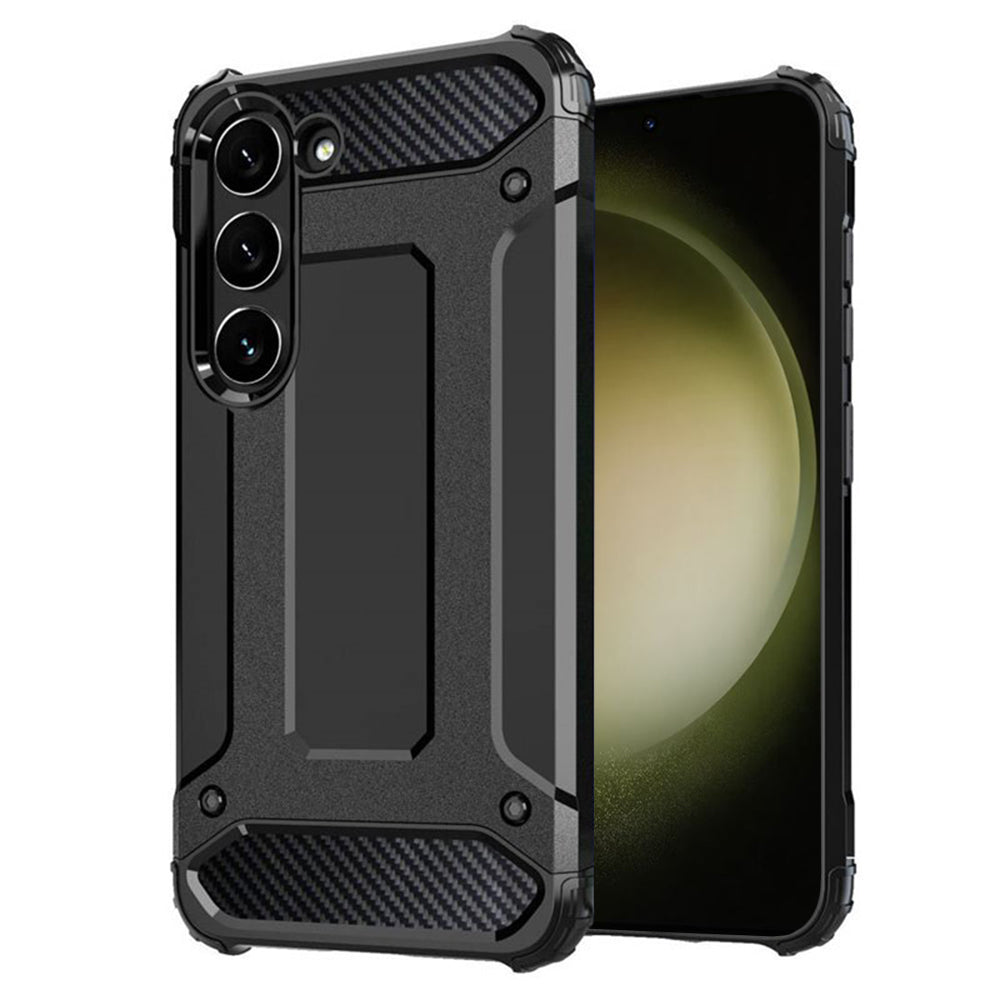 Hoes voor Samsung Galaxy S23+ S916, Techsuit, Hybrid Armor, Zwart