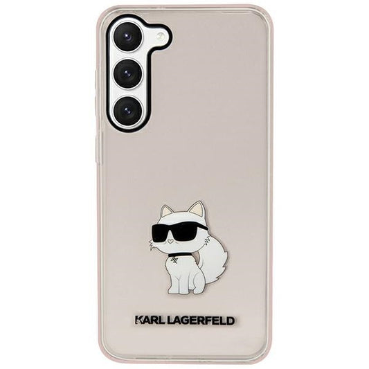 Hoes voor Samsung Galaxy S23 S911, Karl Lagerfeld, Ikonik Choupette, Roze