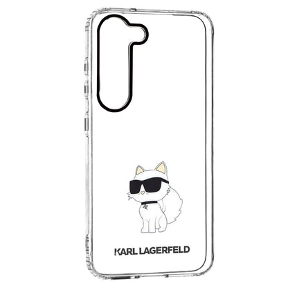 Hoes voor Samsung Galaxy S23 S911, Karl Lagerfeld, Ikonik Choupette, Transparant