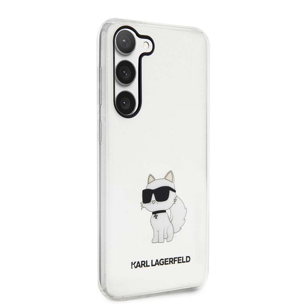 Hoes voor Samsung Galaxy S23 S911, Karl Lagerfeld, Ikonik Choupette, Transparant