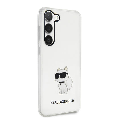 Hoes voor Samsung Galaxy S23 S911, Karl Lagerfeld, Ikonik Choupette, Transparant