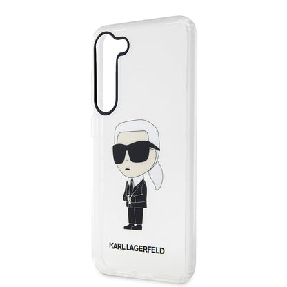 Hoes voor Samsung Galaxy S23 S911, Karl Lagerfeld, Ikonik Karl, Transparant