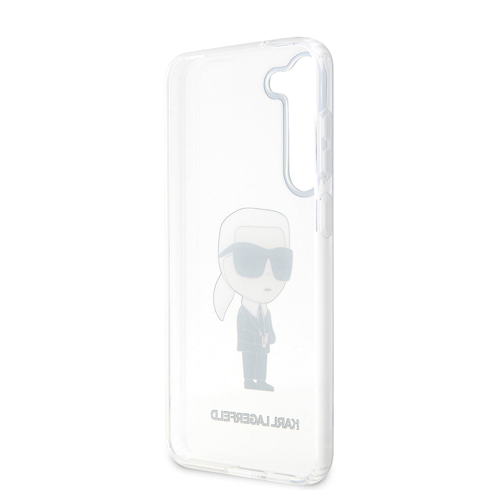 Hoes voor Samsung Galaxy S23 S911, Karl Lagerfeld, Ikonik Karl, Transparant