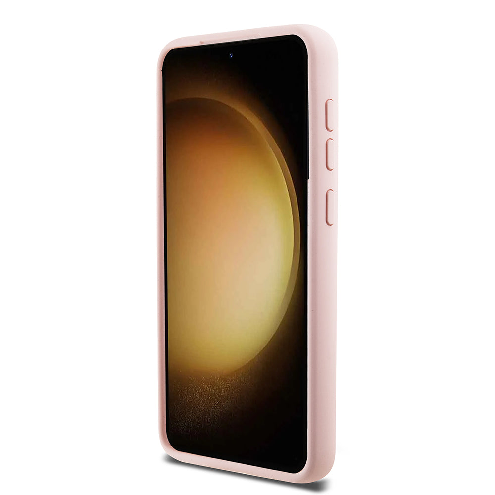 Hoes voor Samsung Galaxy S23 S911, Karl Lagerfeld, Silicone Choupette Metal, Roze