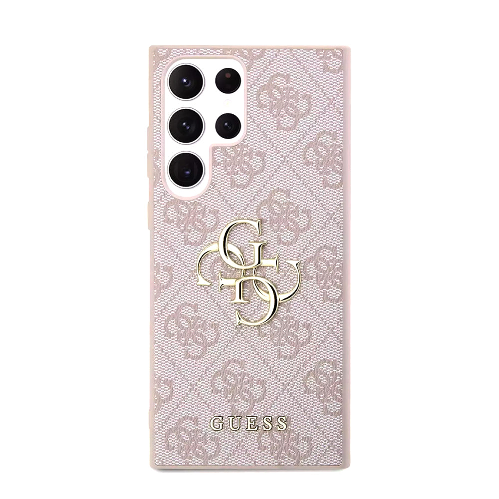 Hoesje voor Samsung Galaxy S23 Ultra S918, Guess, 4G Big Logo, Roze