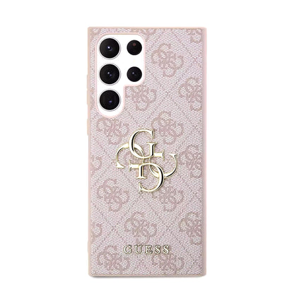 Hoesje voor Samsung Galaxy S23 Ultra S918, Guess, 4G Big Logo, Roze