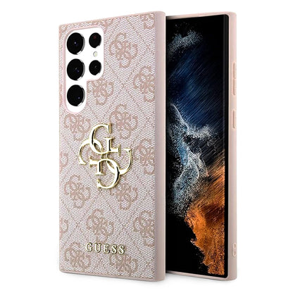 Hoesje voor Samsung Galaxy S23 Ultra S918, Guess, 4G Big Logo, Roze