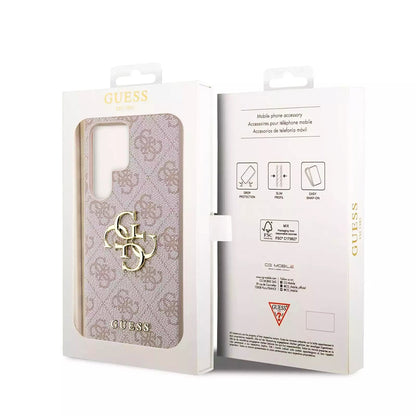Hoesje voor Samsung Galaxy S23 Ultra S918, Guess, 4G Big Logo, Roze