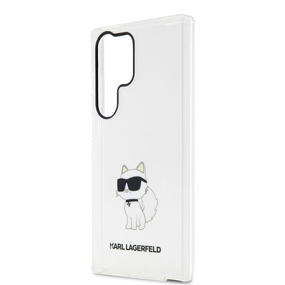 Hoes voor Samsung Galaxy S23 Ultra S918, Karl Lagerfeld, Ikonik Choupette, Transparant
