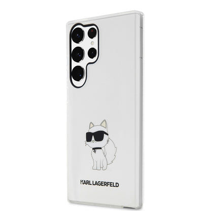 Hoes voor Samsung Galaxy S23 Ultra S918, Karl Lagerfeld, Ikonik Choupette, Transparant