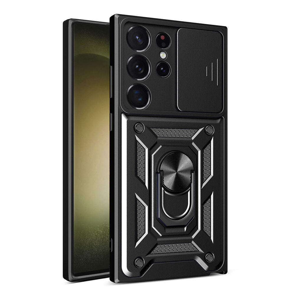 Hoes voor Samsung Galaxy S23 Ultra S918, Techsuit, CamShield, Zwart