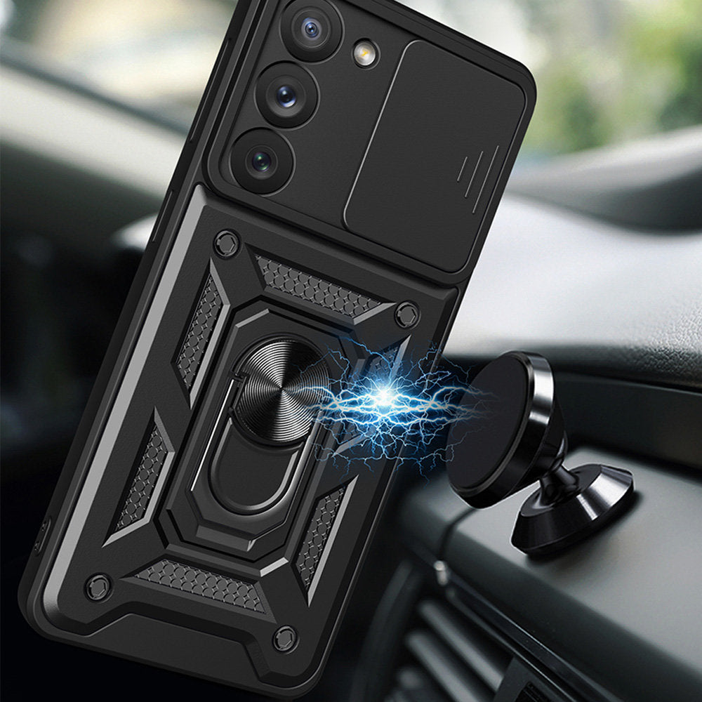 Hoes voor Samsung Galaxy S23 Ultra S918, Techsuit, CamShield, Zwart