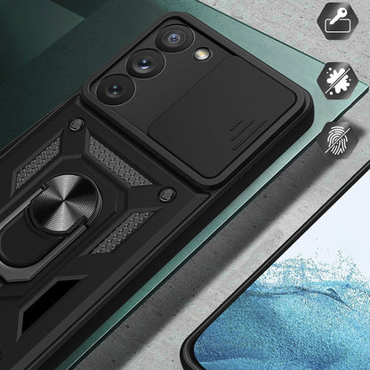 Hoes voor Samsung Galaxy S23 Ultra S918, Techsuit, CamShield, Zwart