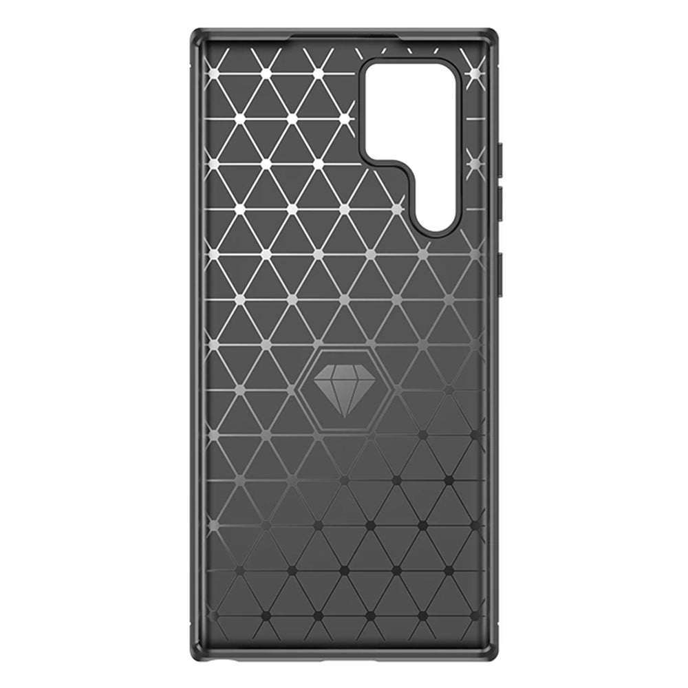 Hoes voor Samsung Galaxy S23 Ultra S918, Techsuit, Carbon, Zwart