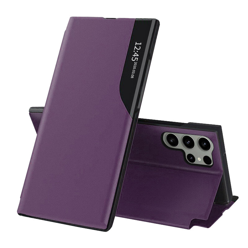 Hoes voor Samsung Galaxy S23 Ultra S918, Techsuit, eFold, Paars