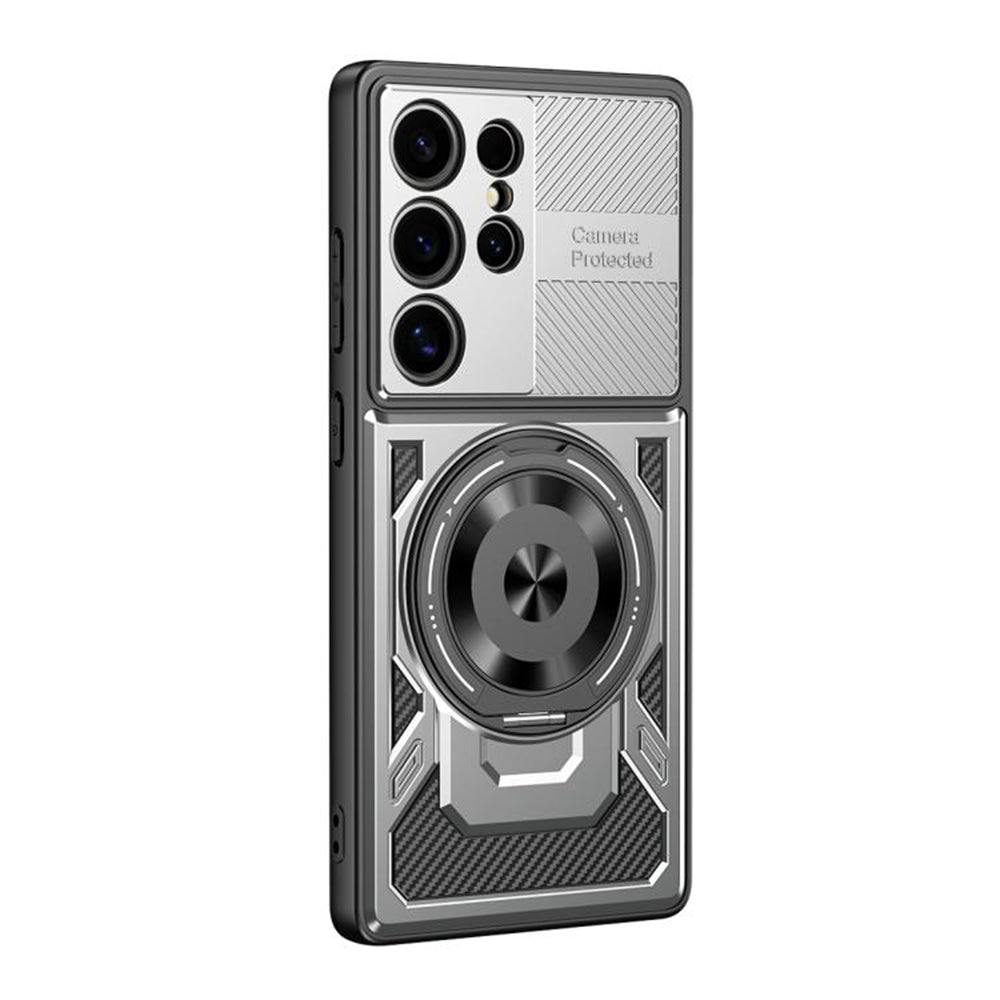 Hoes voor Samsung Galaxy S23 Ultra S918, Techsuit, RuggedCam, Grijs