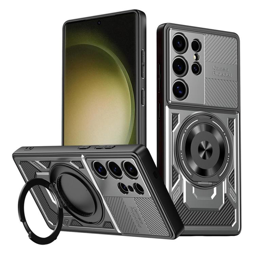Hoes voor Samsung Galaxy S23 Ultra S918, Techsuit, RuggedCam, Grijs