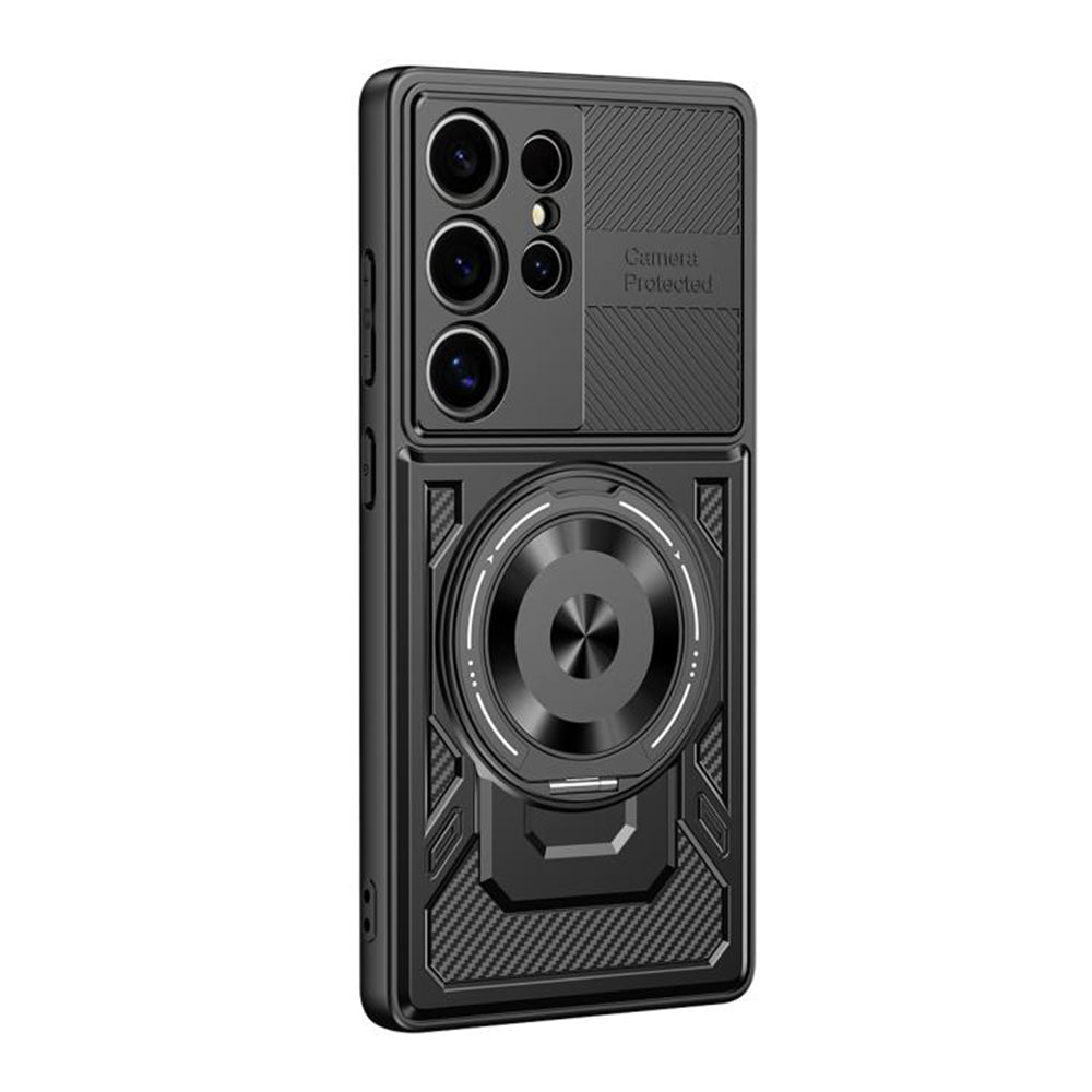 Hoes voor Samsung Galaxy S23 Ultra S918, Techsuit, RuggedCam, Zwart