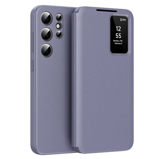 Hoes voor Samsung Galaxy S23 Ultra S918, Techsuit, SmartView, Paars