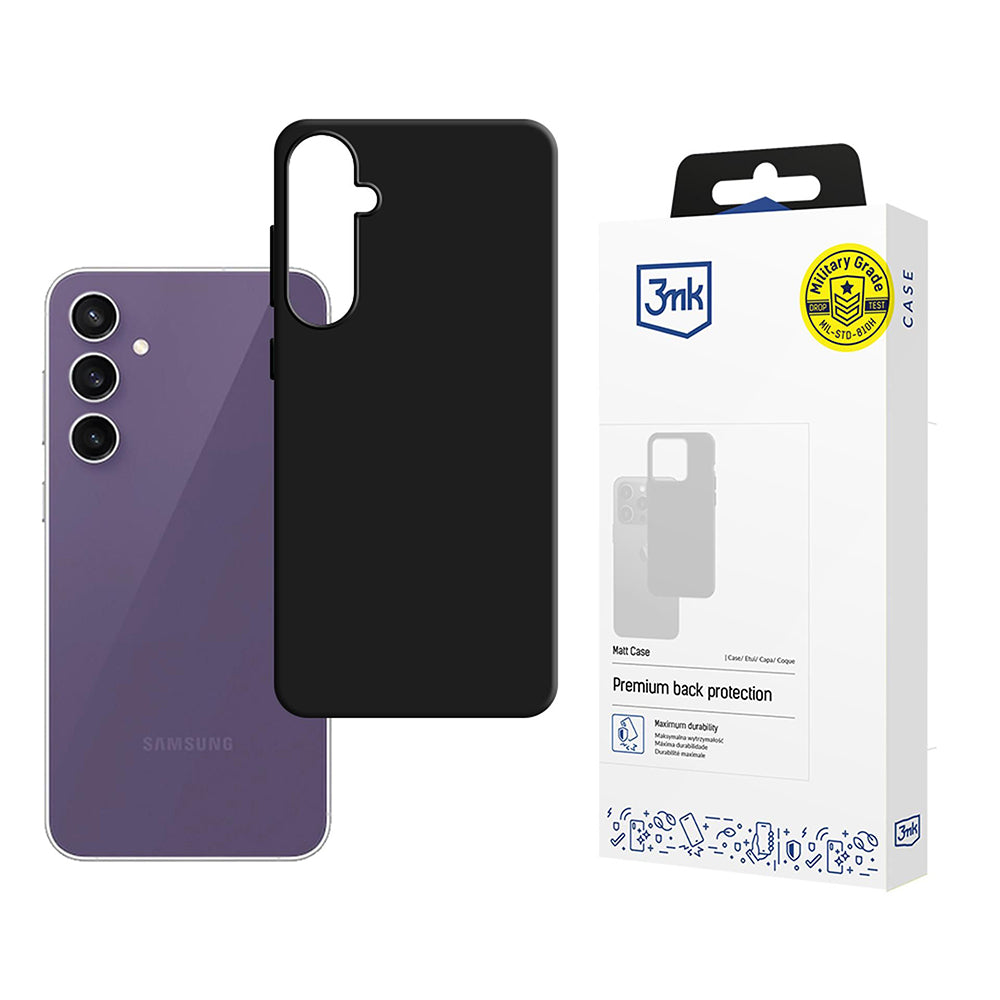 Hoes voor Samsung Galaxy S24 FE S721, 3MK, Mat Zwart