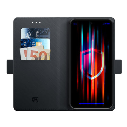 Hoes voor Samsung Galaxy S24 FE S721, 3MK, Wallet, Zwart