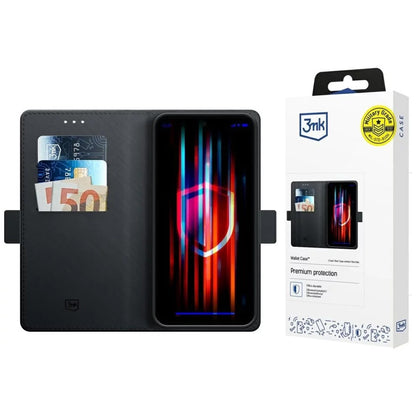 Hoes voor Samsung Galaxy S24 FE S721, 3MK, Wallet, Zwart