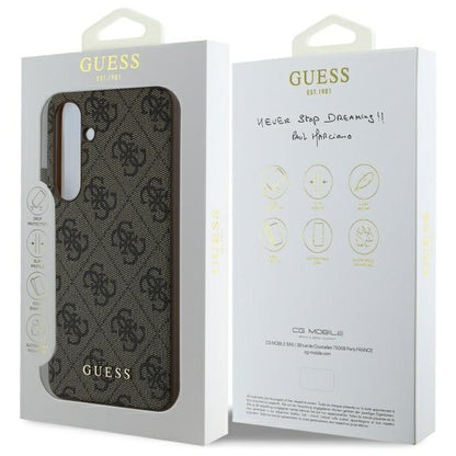 Hoes voor Samsung Galaxy S24 FE S721, Guess, 4G Charm, Bruin