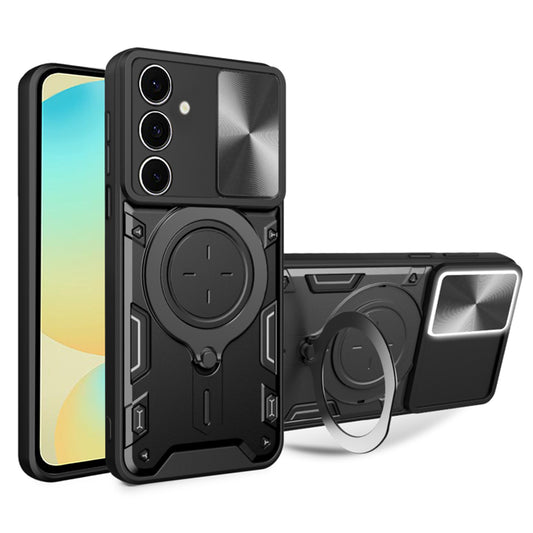 Hoes voor Samsung Galaxy S24 FE S721, Techsuit, CamGuard Pro, Zwart