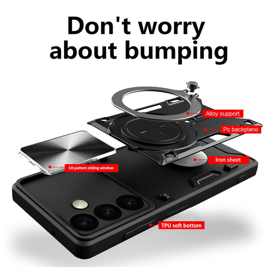 Hoes voor Samsung Galaxy S24 FE S721, Techsuit, CamGuard Pro, Zwart