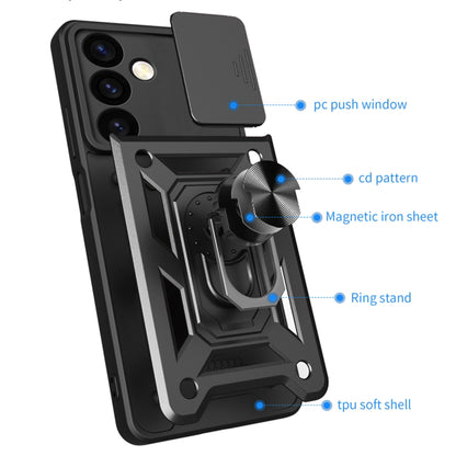 Hoes voor Samsung Galaxy S24 FE S721, Techsuit, CamShield, Blauw