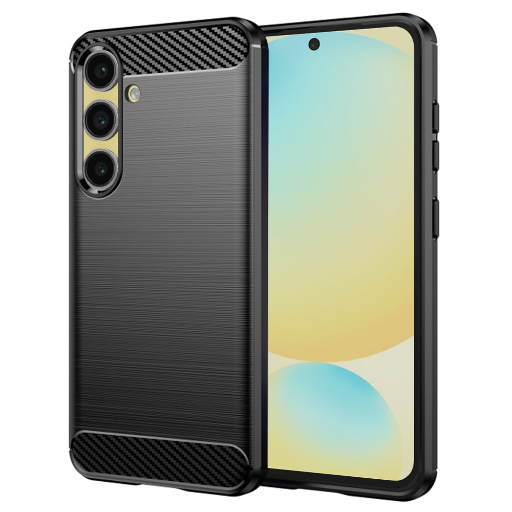Hoes voor Samsung Galaxy S24 FE S721, Techsuit, Carbon, Zwart