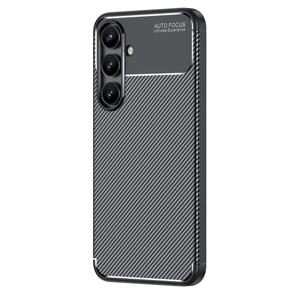 Hoes voor Samsung Galaxy S24 FE S721, Techsuit, CarbonFiber, Zwart