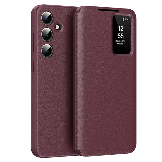 Hoes voor Samsung Galaxy S24 FE S721, Techsuit, SmartView, Rood
