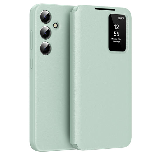 Hoes voor Samsung Galaxy S24 FE S721, Techsuit, SmartView, Groen