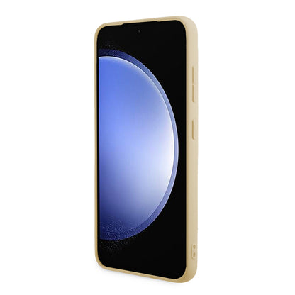 Hoes voor Samsung Galaxy S24+ S926, Guess, Glitter Script, Goud