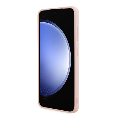 Hoes voor Samsung Galaxy S24+ S926, Guess, Glitter Script, Roze