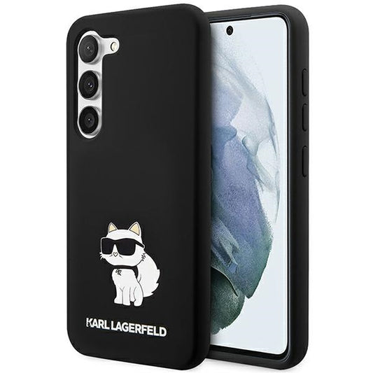 Hoes voor Samsung Galaxy S24+ S926, Karl Lagerfeld, Silicone Choupette, Zwart