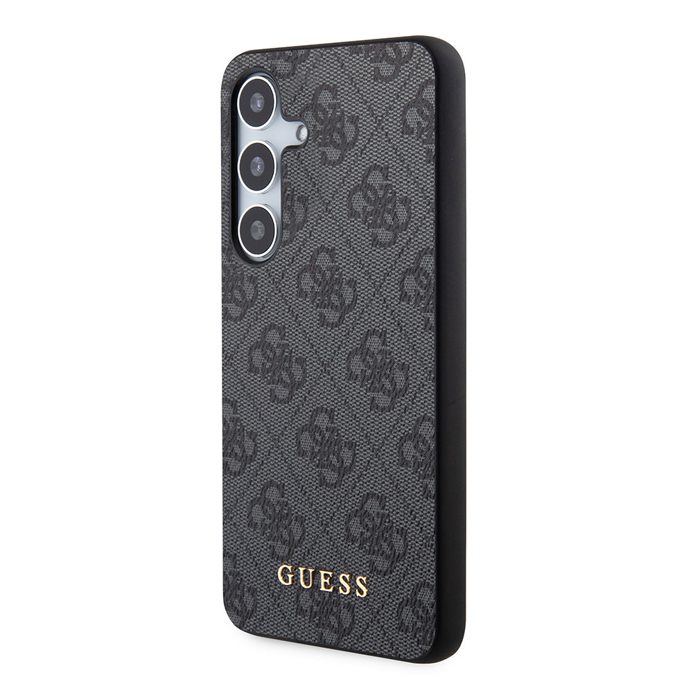 Hoes voor Samsung Galaxy S24 S921, Guess, 4G Metal Gold Logo, Zwart