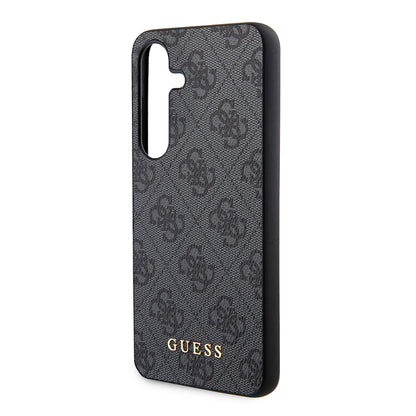 Hoes voor Samsung Galaxy S24 S921, Guess, 4G Metal Gold Logo, Zwart