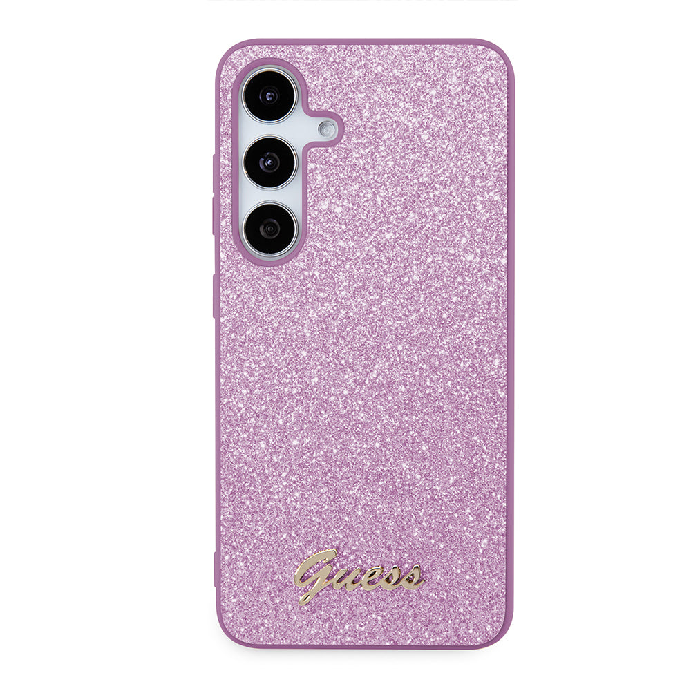 Hoesje voor Samsung Galaxy S24 S921, Guess, Glitter Script, Paars