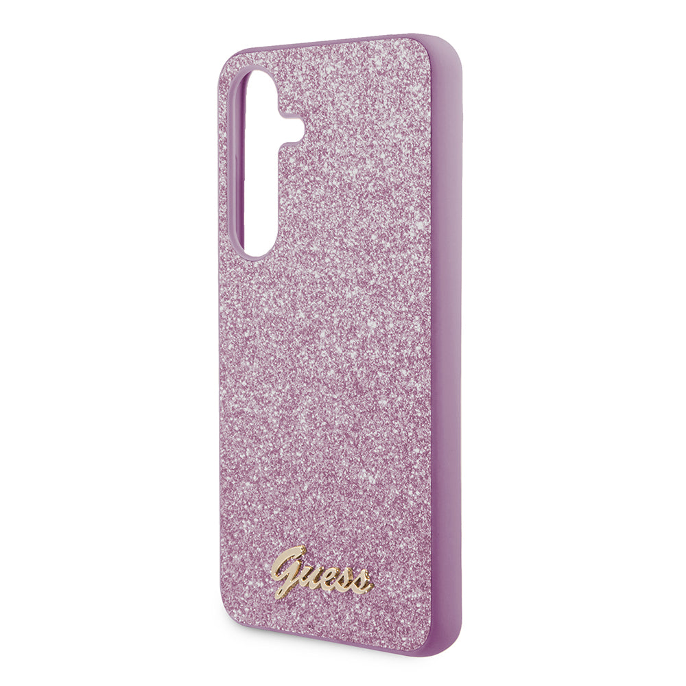 Hoesje voor Samsung Galaxy S24 S921, Guess, Glitter Script, Paars
