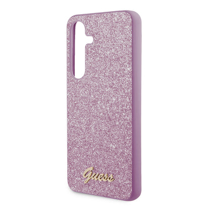 Hoesje voor Samsung Galaxy S24 S921, Guess, Glitter Script, Paars
