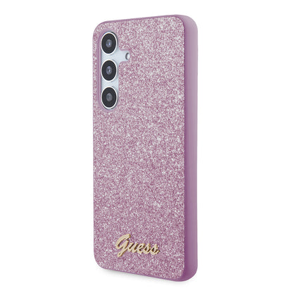 Hoesje voor Samsung Galaxy S24 S921, Guess, Glitter Script, Paars