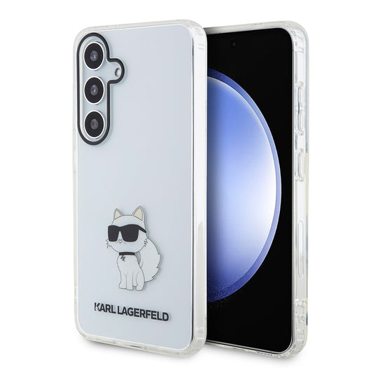 Hoes voor Samsung Galaxy S24 S921, Karl Lagerfeld, IML Luxury Choupette, Transparant