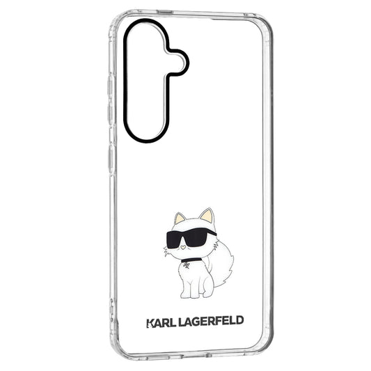 Hoes voor Samsung Galaxy S24 S921, Karl Lagerfeld, IML Luxury Choupette, Transparant